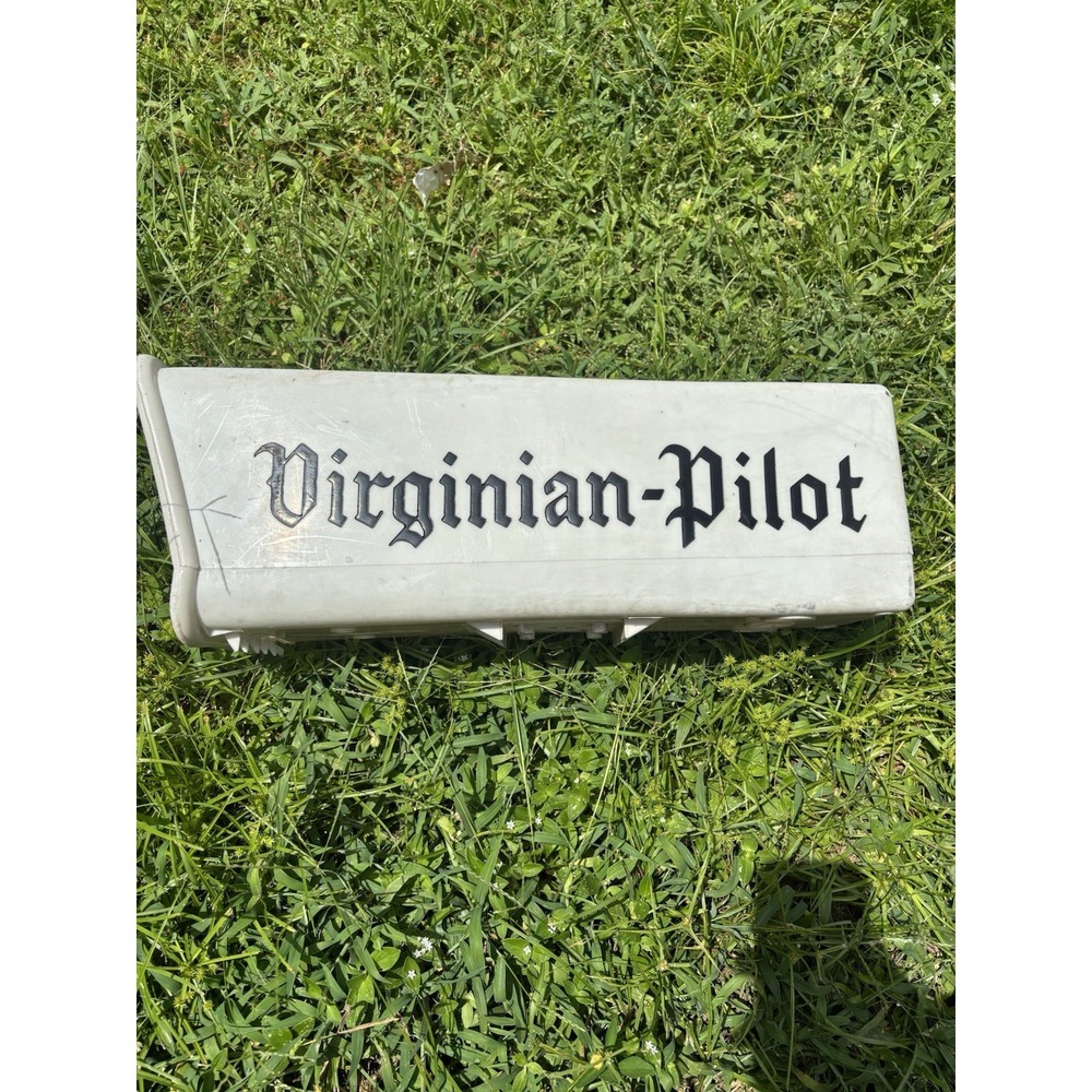 Vintage Virginian Pilot Newspaper Delivery Tube Plastic Motor Route Supply Box
